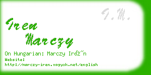 iren marczy business card